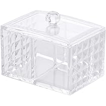 ｔｉｓｓｕｅｓ ボックス と コットン ボックス アクリル素材 Amazon.co.jp: アクリルコットンケース（ ダイヤカット